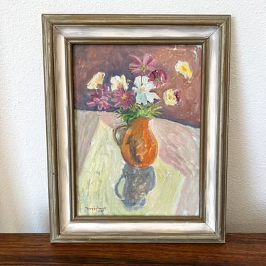Swedish Oil Still Life Painting (1938) by Bo Von Zweigbergk