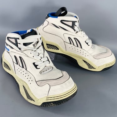 HED MAYNER x REEBOK Size 10 Blacktop White Black Color Block Leather Chunky Sole Sneakers