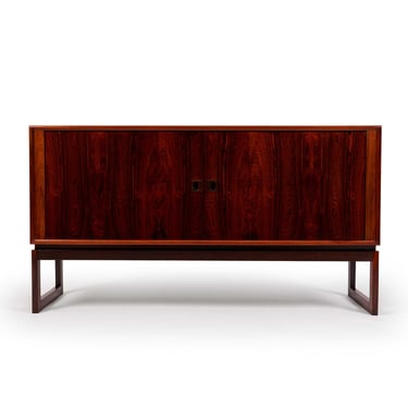 Vintage Axel Christiansen Odder Rosewood Tambour Credenza Sideboard 1960s 