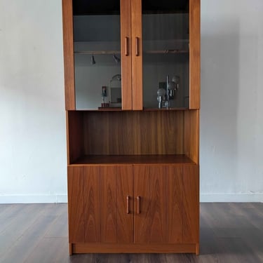 Danish Modern MCM Teak China Hutch Cabinet