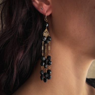 60s Long Beaded Earrings