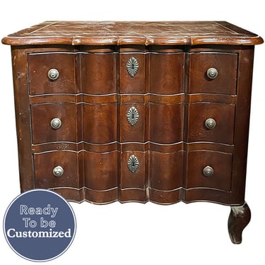 30.5" Unfinished 3 Drawer Baker Furniture Vintage Dresser #08959