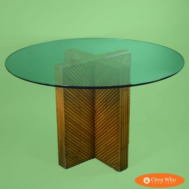 Split Rattan ‘X’ Dining Table