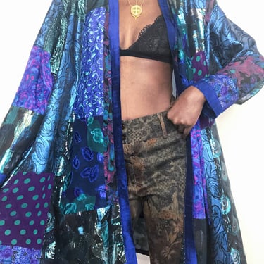 Vintage 80s Maggie Shephard Patchwork Duster