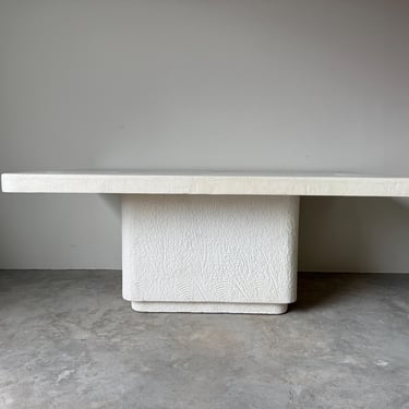1980’s J. Berdou Style Handmade Plaster Dining or Conference Table 