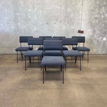 Set of Eight Mid Century Style Designer Dining Chairs