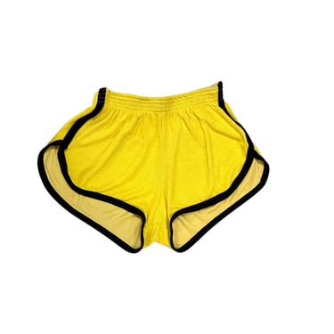 1970s Vintage Killer Bee Sport Shorts / Yellow and Black / medium / high waist / sporty / retro / bumblebee / running shorts / hot shorts / 