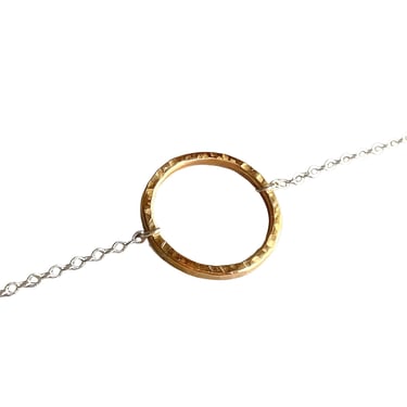 Gold Circle Choker Necklace - Gold Filled or Sterling Silver Circle and Chain - Jewelry Gift For Her - Choker Necklace - Minimalist Necklace 
