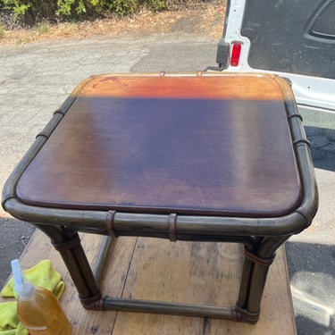 Dark Bamboo Square Side table