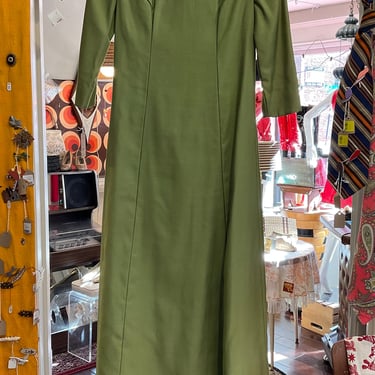 100119256 - 70s Lorrie Deb Green Green Maxi Dress - KW - DRESSES