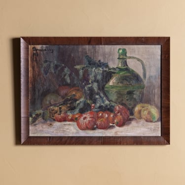 Impressionist Tomato Still Life Oil Painting, Austria, 19th Century
