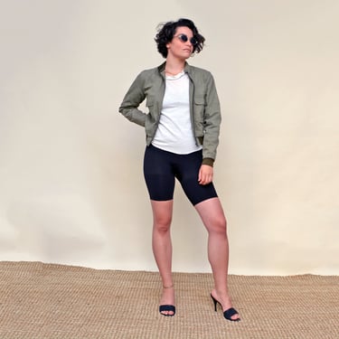 Vintage Y2K A.P.C. Bomber Jacket: cropped 2004 Sage Green XS 