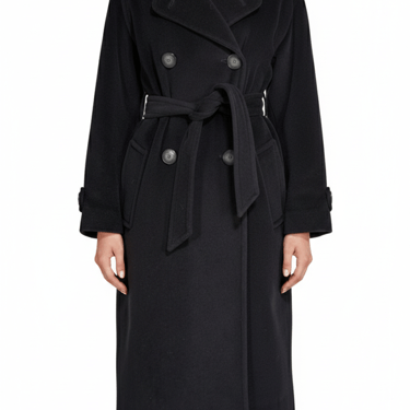 Christian Dior - Black Long Dress Coat Sz 10