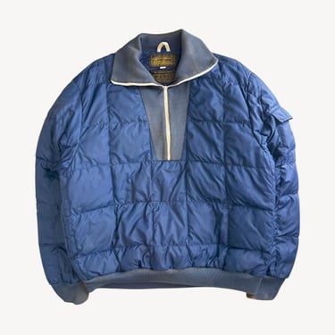 Vintage 1980s Eddie Bauer Pullover Down Jacket | Retro Outdoor Coat Large/Extra Large 