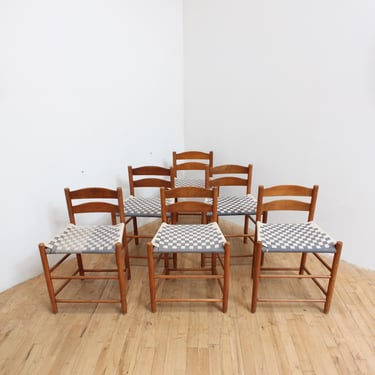 Vintage Low Ladder Back Shaker Chairs- Set of 6 