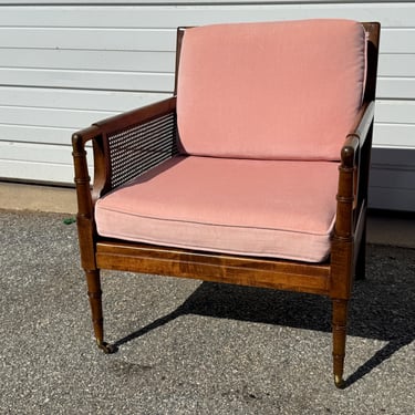 Mid-Century Regency Velvet Lounge Chair 