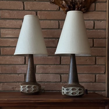 Pair of Midcentury Danish Stoneware Lanps