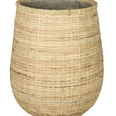 BAMBOO INDOOR BASKET POT - NATURAL