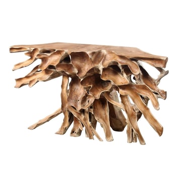 59”  One of a kind Teak Root Console Table from Terra Nova Designs Los Angeles 
