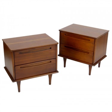 1960s Walnut Nightstands by American of Martinsville