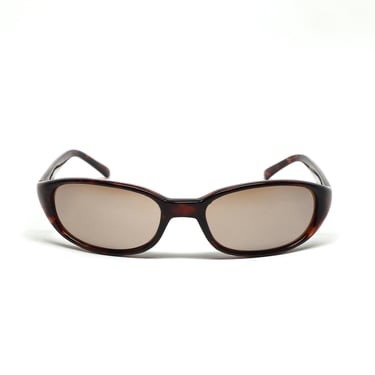 True Vintage 90s Tortoise Wraparound Oval Frame Deadstock Sunglasses 