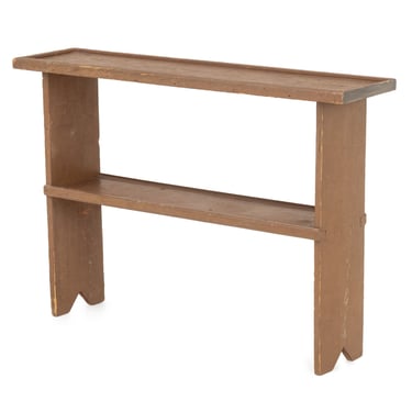 American Brown Painted Two-Tier Console Table