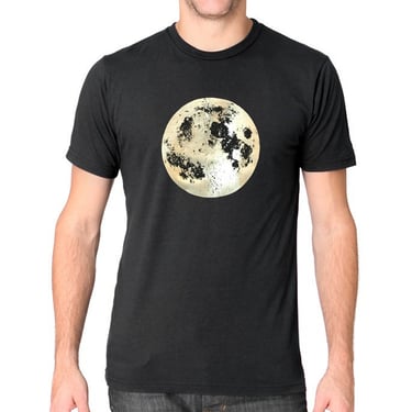 Pearl Moon T-Shirt: Organic Bamboo Jersey, Astronomy Print 