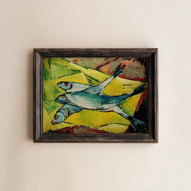 Fish Oil Painting Fine Art Print | Canvas-Matte Paper | 5