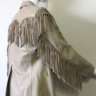 Vintage 70s SCULLY Leatherware California Ranch Western Leather Fringe Jacket 
