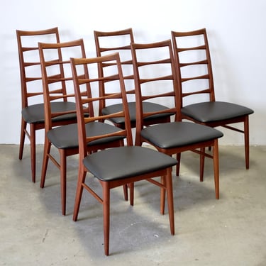 Koefoed Hornslet "Lis" Set of 6 Danish Teak Dining Chairs - #A1895