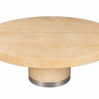 Aldo Tura Goatskin Dining Table w/Chrome, Italy 1970