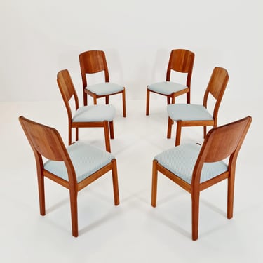 Midcentury teak dining chairs by Niels Koefoed, 1960s, set of 6 