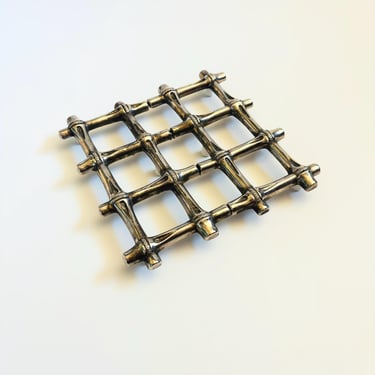 Expanding Silver Bamboo Trivet 