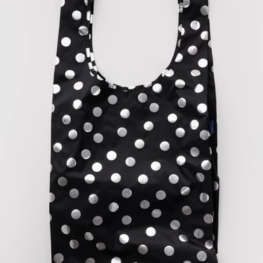 Big Baggu - Silver Metallic Polka Dot