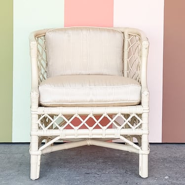 Ficks Reed Rattan Lattice Lounge Chair