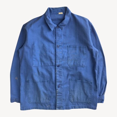 Vintage 1980s Le Coq Bleu de Travail Chore Jacket | French Workwear Coat Medium/Large 