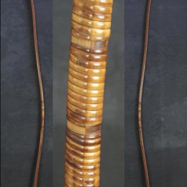 Vintage Japan bow Yumi Kyudo Samurai 1900 bamboo archery Kijyu craft 