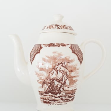 Vintage Ceramic Ship Coffee/ Teapot 