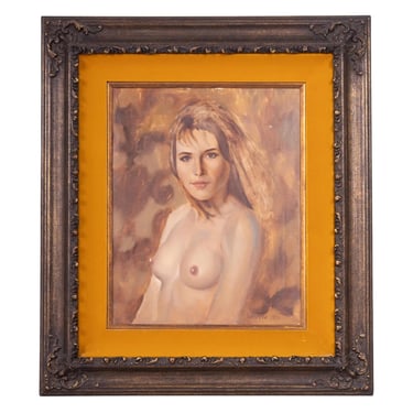 Vintage 1970 LARRY Dodd WHEELER Portrait PAINTING 32x27