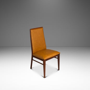 Restored Mid-Century Modern High-Back Desk / Side/ Dining Chair in Walnut by Milo Baughman for Dillingham, USA, c. 1960s 