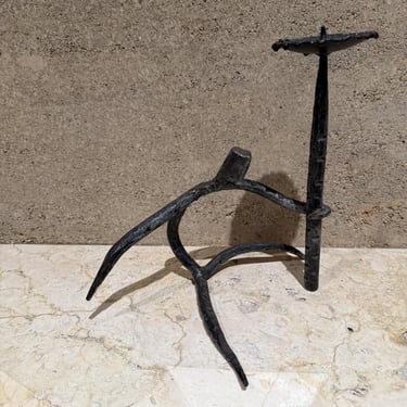 1970s Brutalist Abstract Candle Holder 