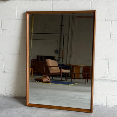 Mid Century Modern Maple Mirror by Heywood Wakefield Large Frame 