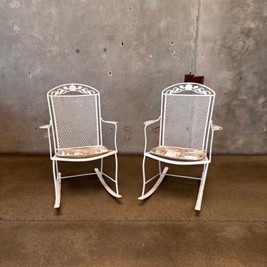 Pair of Wrought Iron Rocking Chairs