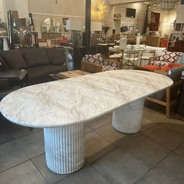 Burt Concrete Patterned Indoor/Outdoor Oval Dining Table by TOV