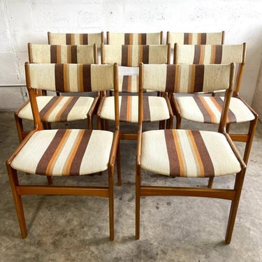 Erik Buch Danish Modern Teak Dining Chairs Set of 8 
