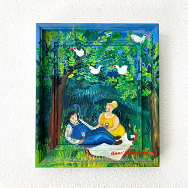 Swedish Oil Painting ‘Pic Nic’ Ann-Christine Jensmar