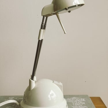 Vintage 90s Ikea 'Espressivo' Telescoping Creamy White Halogen Desk Lamp 