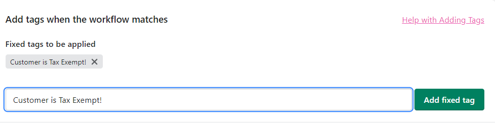 Tag customers based on their Tax Exempt status | Customer Tagging