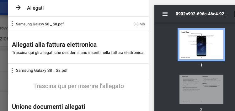 Inserire allegati alla fattura elettronica