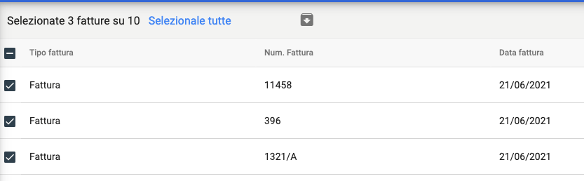 Download Fatture Acquisto in formato XML